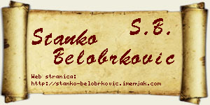 Stanko Belobrković vizit kartica